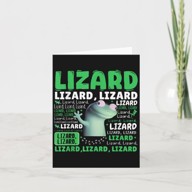 Carte Drôle Lizard Mème Animal Femmes Hommes _1 (Devant)
