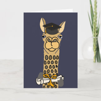Carte Drôle Llama Graduation Art Design