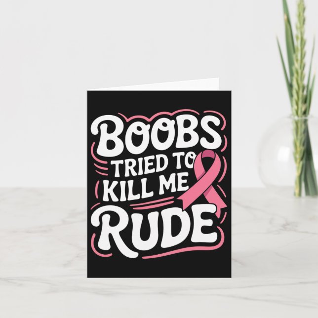 Carte Drôle Lutte contre le cancer du sein Survivant Pin (Devant)