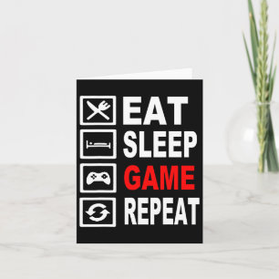 Carte Drôle Manger Dormir Jeu Répéter Pour Amateurs De J