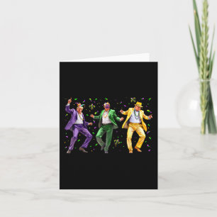 Carte Drôle Masqué Trump Danse Mardi Gras New Orleans Me