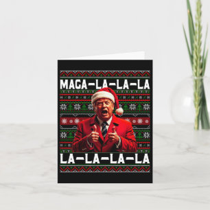 Carte Drôle Mega-la-la-la Trump Chapeau de Père Noël Noë