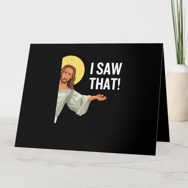 Carte Drôle Mème Jésus J'Ai Vu Que Citation Chrétienne D (Devant)