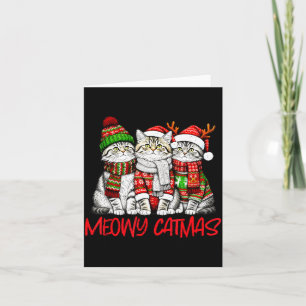 Carte Drôle Meowy Catmas Noël Chats Sweat Ugly Gra