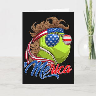 Carte Drôle Merica Tennis Ll Et Drapeau Usa Sungles 4 Ju