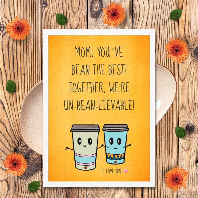 Carte Drôle Mignon Café Kawaii Meilleure Mère De Tous Le (Créateur téléchargé)