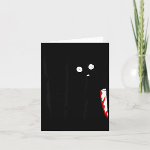 Carte Drôle Mignon Kawaii Y Halloween Chien Noir Au Lieu