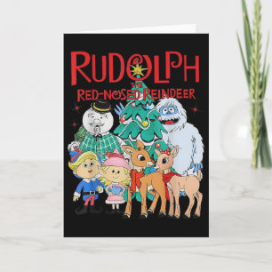Carte Drôle Mignon Rudolph Le Renne au Nez Rouge Noël