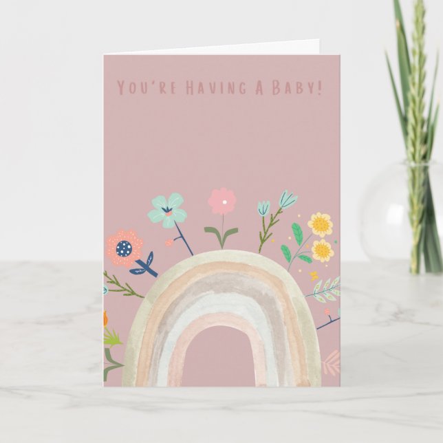 Carte Drôle & Mignon "Vous attendez un bébé (Devant)