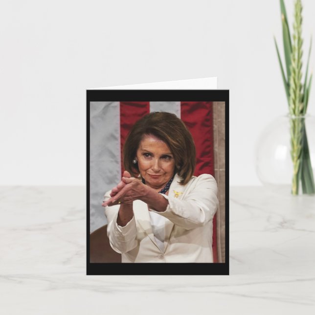 Carte Drôle Nancy Pelosi Clap Back Anti Trump meme Tee (Devant)