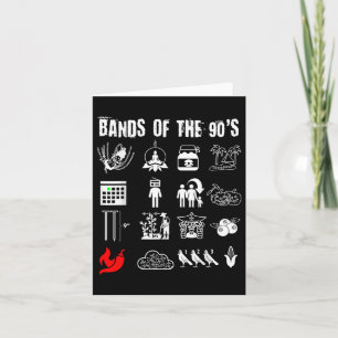 Carte Drôle Nerdy Iconic Alternative Rock Bandes Des 9