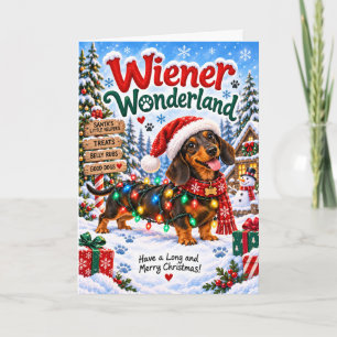 Carte Drôle Noël de Wiener Wonderland de teckel