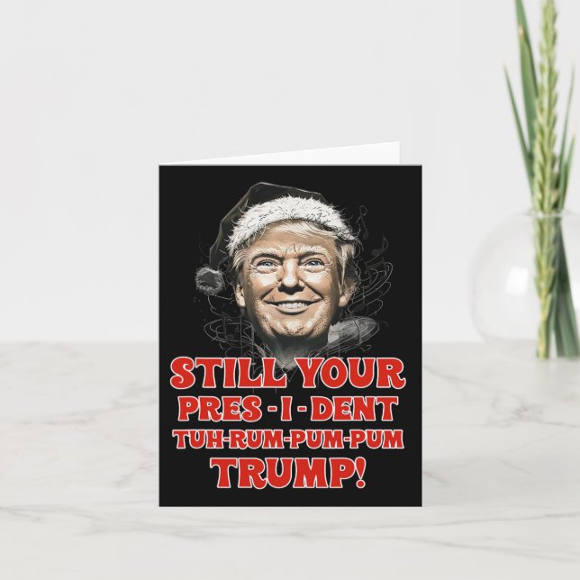 Carte Drôle Noël Président Trump Pyjamas Ugly Chris (Devant)