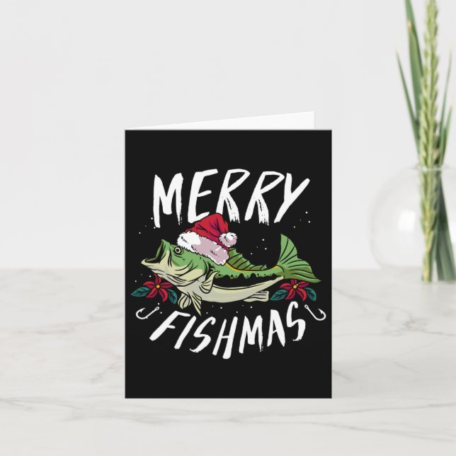 Carte Drôle Noël Thème B Design de pêche - Joyeux Wi-Fi (Devant)