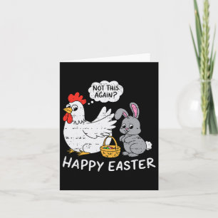 Carte Drôle Pâques Lapin Poulet Pas encore Garçons Fille