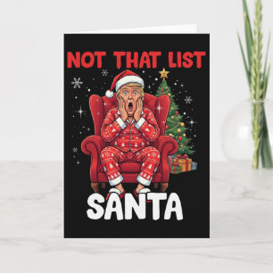 Carte Drôle Pas Que Liste Père Noël Trump Humour Noël