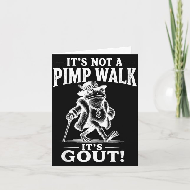 Carte Drôle Pas Une Promenade De Mac Goutte Grenouille M (Devant)