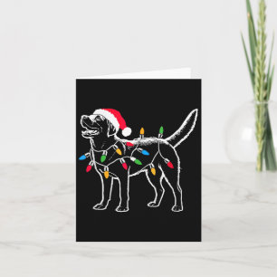 Carte Drôle Père Noël Labrador Retriever Les lumières de