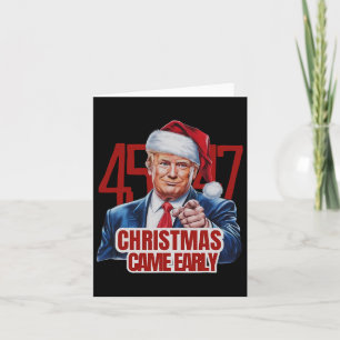 Carte Drôle Père Noël Trump Noël est arrivé au début du