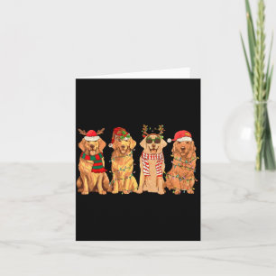 Carte Drôle Père Noël Vintage Chien Retriever Golden Noë
