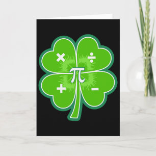 Carte Drôle Pi Day Math Patricks Day Chance Trèfle Vert