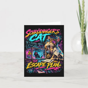 Carte Drôle Plan d'évasion de chat de Schrödinger Profes