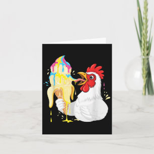 Carte Drôle Poulet Manger Banana Glace Cream Driam Voitu