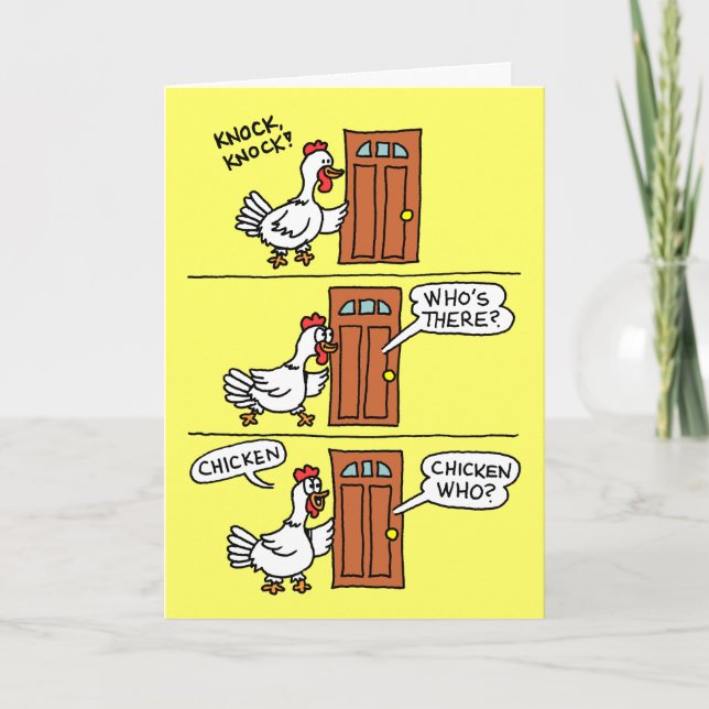 Carte Drôle Poulet Se Sentent Mieux Bientôt Plaisanterie (Devant)