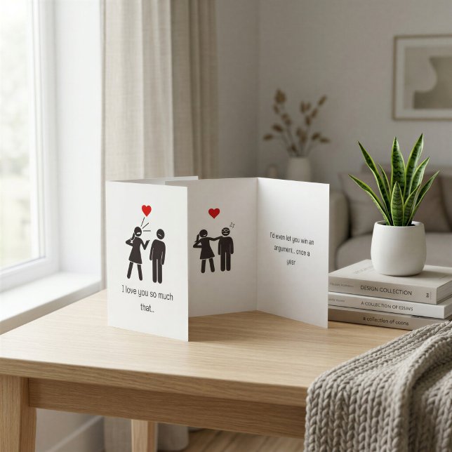 Carte drôle pour couples - Gagnez un argument une  (Créateur téléchargé)