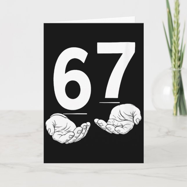 Carte Drôle pour femmes Six Sept 6 7 Mème Génération Alp (Devant)