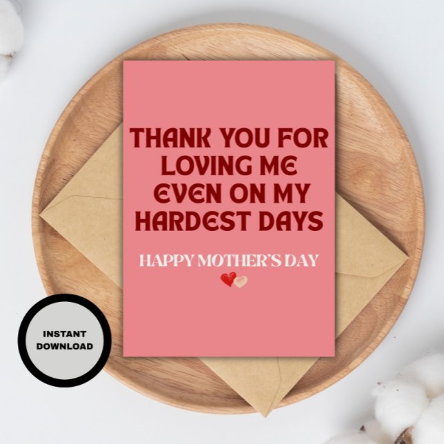 Carte drôle pour la fête des mères,  Cadeau fait-m (Créateur téléchargé)