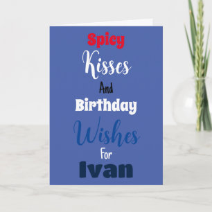 Carte Drôle Pour Lui Jolies Moderne Bleu Anniversaire