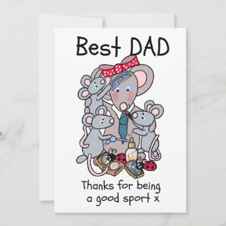 Carte drôle pour papa de la part des enfants.