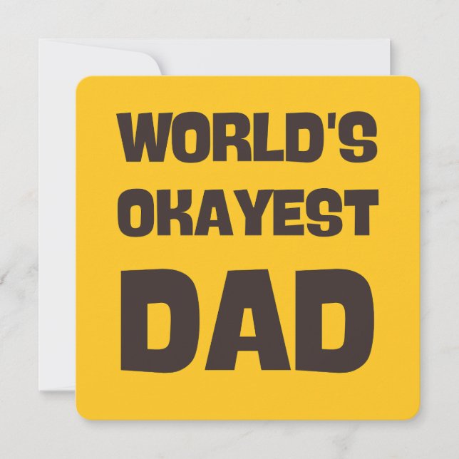 carte drôle pour papa le père correct du monde (Devant)