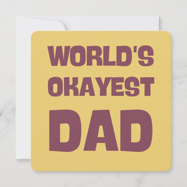 carte drôle pour papa moyen du monde (Devant)