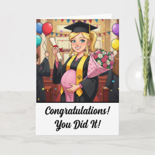 Carte Drôle Pregnancy College Graduate Card