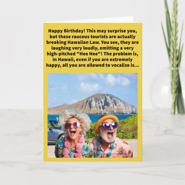 Carte Drôle Pun Un Petit "Ha" Joyeux anniversaire (Devant)