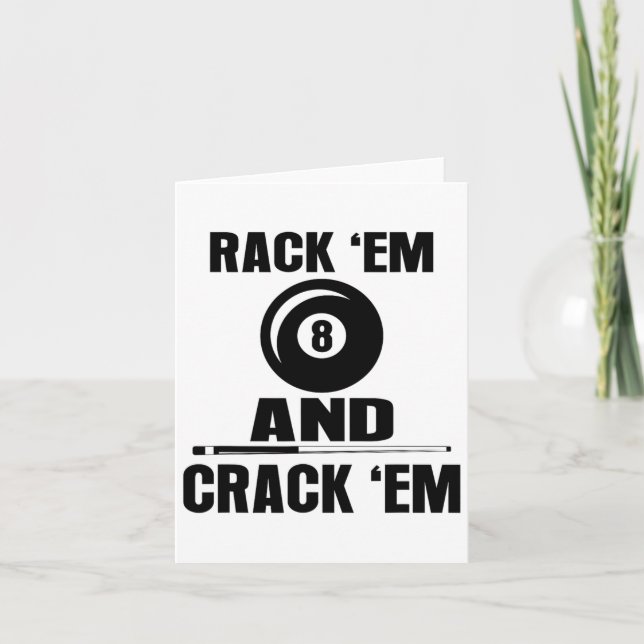 Carte Drôle Rack Em Et Crack Em Billard Billard Billard (Devant)