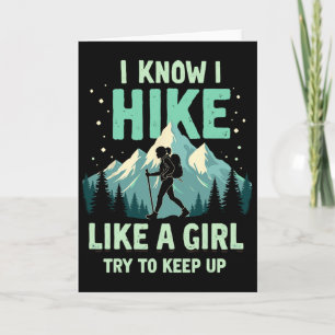 Carte Drôle Randonnée Comme Une Fille Randonneur Humour