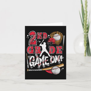 Carte Drôle Retour À L'École 2E Classe De Baseball Jeu S