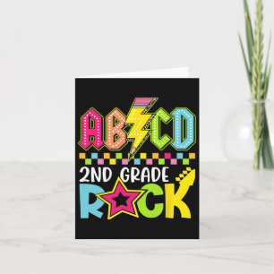 Carte Drôle Retour À L'École Éclair Bolt 2e Classe Rock