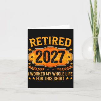 Carte Drôle Retraité 2027 Retraite Travail Vie Entière H