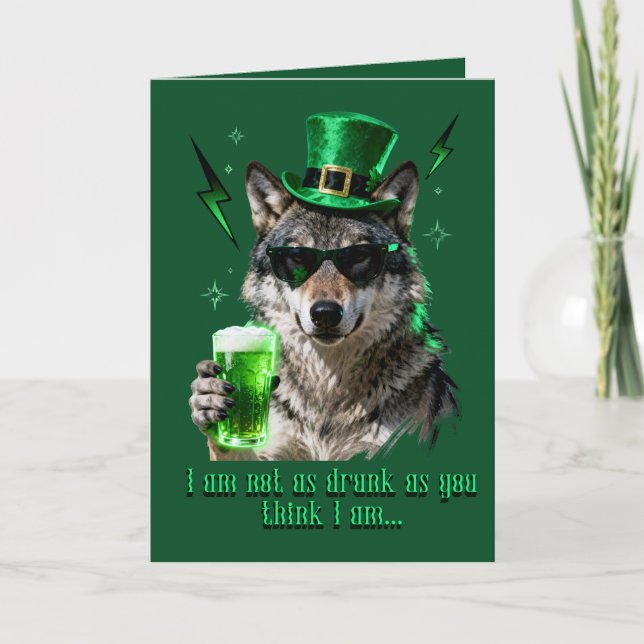 Carte drôle rétro années 90 pour la Saint-Patrick  (Devant)