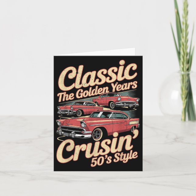 Carte Drôle Retro Car Graphisme Pas Vieux, Juste Un Clic (Devant)