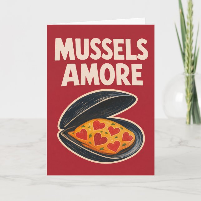 Carte Drôle Rétro Moule Amour Amour Romance Côtière (Devant)