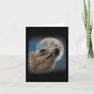 Carte Drôle Rock Hyrax Avec Mème Lune