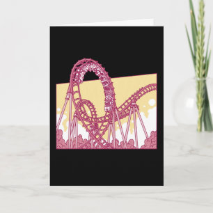 Carte Drôle Rollercoaster Amusement Park Cadeau