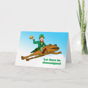 Carte Drôle Saint Patrick's Day Shenanigans Leprechaun