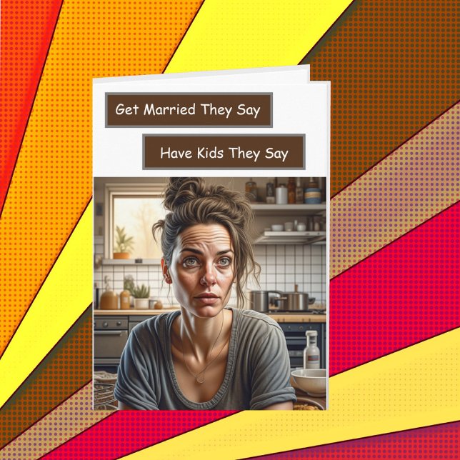 Carte Drôle Sarcastique Épuisé Humour de femme de ménage (Créateur téléchargé)