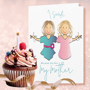 Carte Drôle Sassy Cartoon Mère de fille Anniversaire